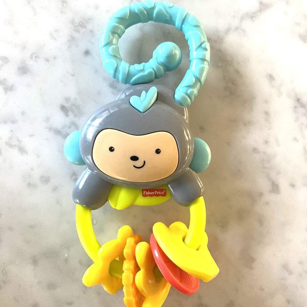 Fisher Price Stroller Monkey Rattle Toy